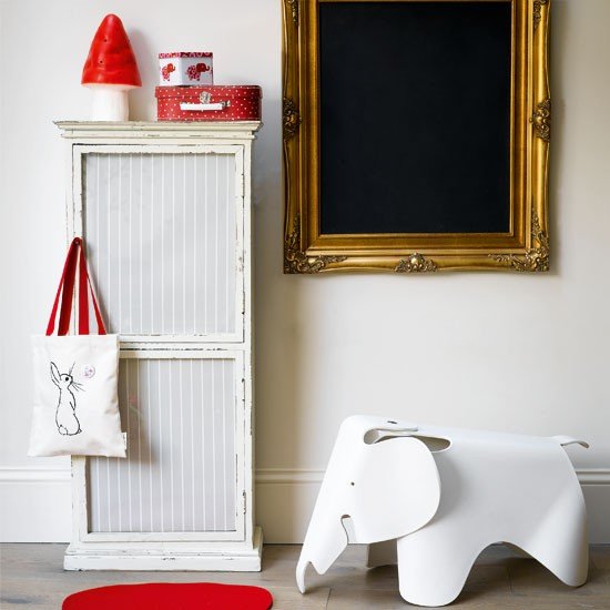 18 unisex boys girls kids room childrens red white bedroom childs beatrix potter bag ornate blackboard Via House to Home
