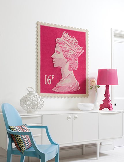 1b British Pink Stamp Rugs British Pink Stamp Rugs