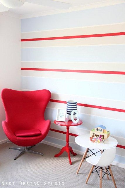 2 unisex boys girls kids room childrens bedroom childs red blue white stripe wall unisex boys girls kids room childrens bedroom childs red blue white stripe wall