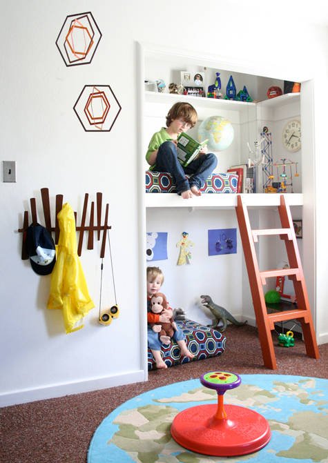4 unisex boys girls kids room childrens bedroom childs geometric print bunkbeds play area unisex boys girls kids room childrens bedroom childs geometric print bunkbeds play area