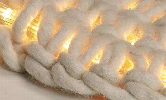 6 Johanna Hyrkas white light up led knitted crochet rug 6 Johanna Hyrkas white light up led knitted crochet rug
