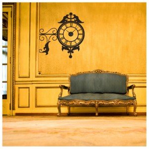 Ornate clock decal