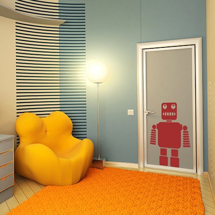 robot decal robot decal