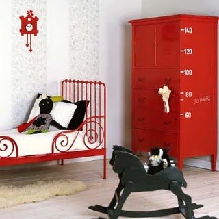 1 Red white kids room childs bedroom boys girls unisex Via Dreams and Wishes