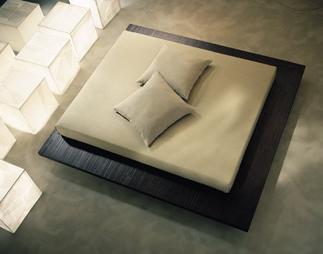 12 neutral cream bedroom modern contemporary wenge platform bed Via Feather Bed