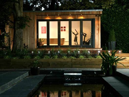 home gym contemporary garden room Via Mocoloco