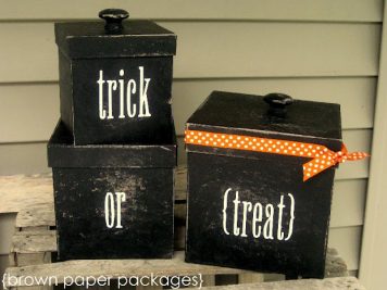 Halloween trick or treat containers