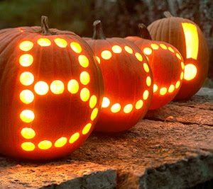 Typographic halloween pumpkin