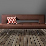Floyd Leather Effect Clic Clac Brown Sofa Bed FEATURED