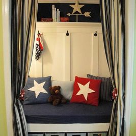 curtained reading nook